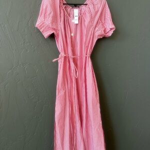 J Crew Striped Red Dress